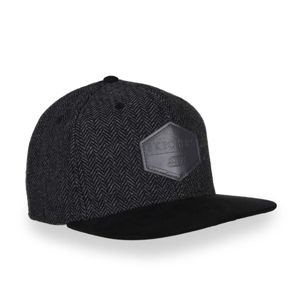 Sketchers Vintage Y2K Skater Gray Wool Twill Hat Snapback Cap